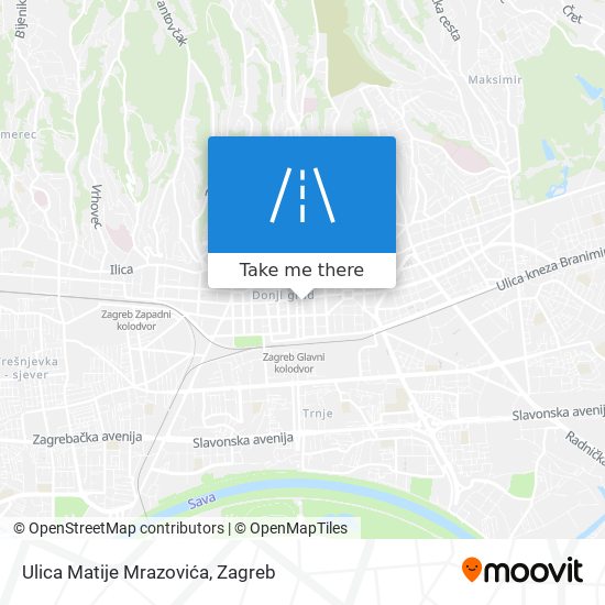 Ulica Matije Mrazovića map