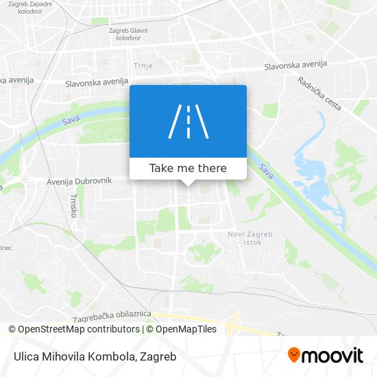 Ulica Mihovila Kombola map