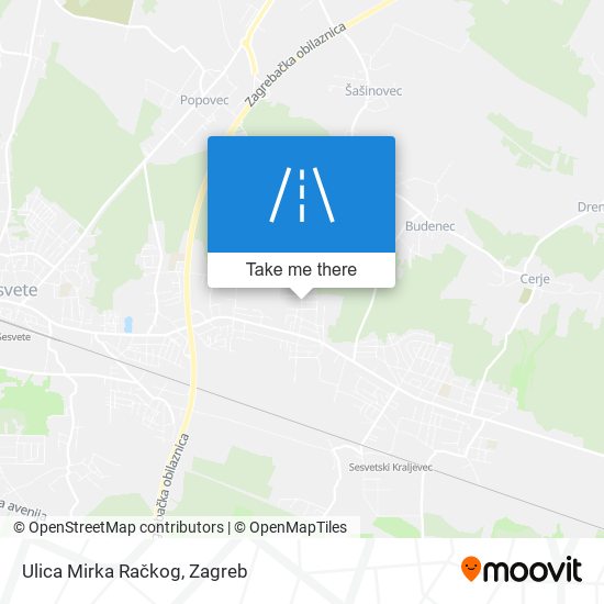 Ulica Mirka Račkog map