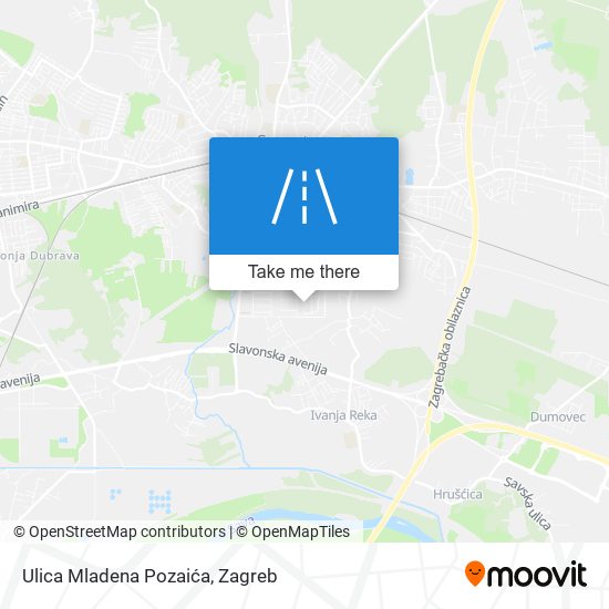 Ulica Mladena Pozaića map