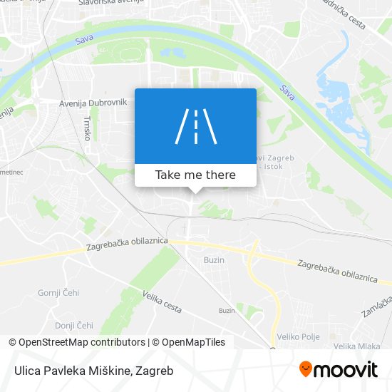 Ulica Pavleka Miškine map