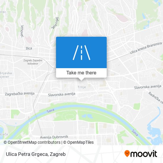 Ulica Petra Grgeca map