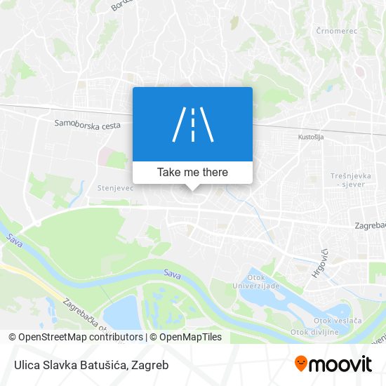 Ulica Slavka Batušića map