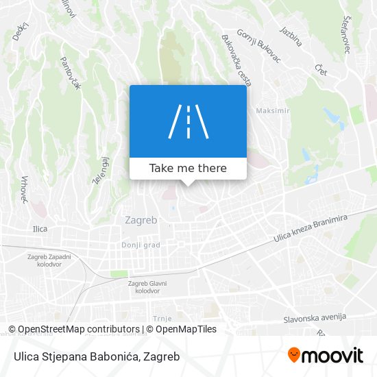 Ulica Stjepana Babonića map