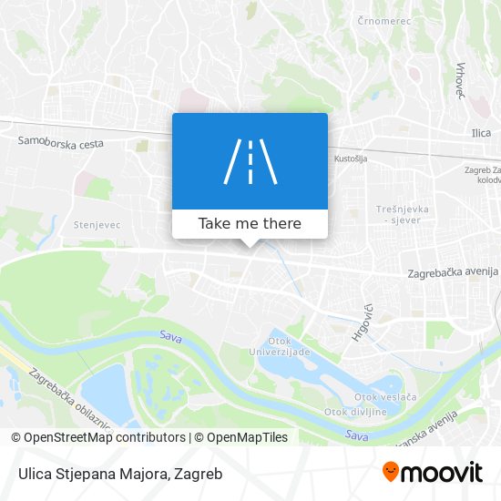 Ulica Stjepana Majora map