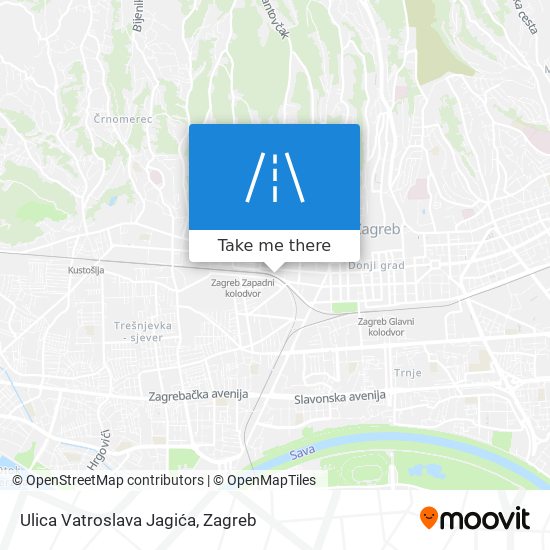 Ulica Vatroslava Jagića map