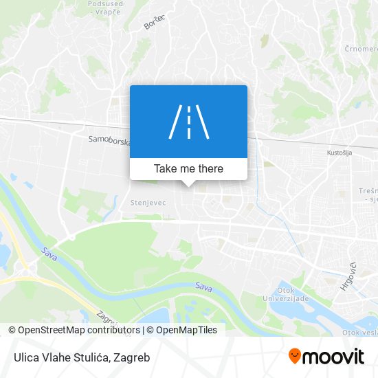 Ulica Vlahe Stulića map