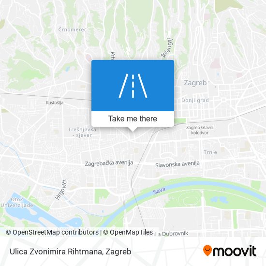 Ulica Zvonimira Rihtmana map