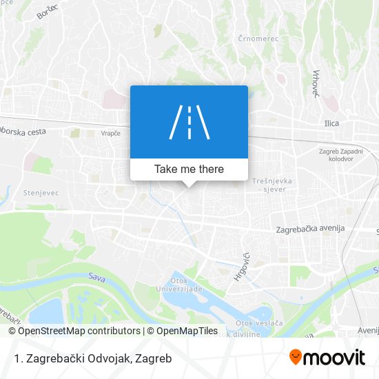 1. Zagrebački Odvojak map