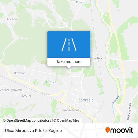 Ulica Miroslava Krleže map