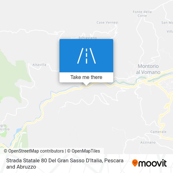Strada Statale 80 Del Gran Sasso D'Italia map
