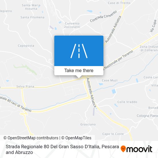 Strada Regionale 80 Del Gran Sasso D'Italia map