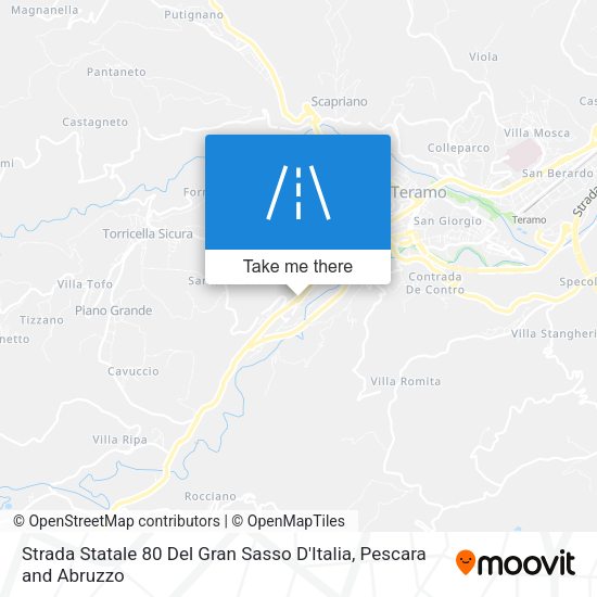 Strada Statale 80 Del Gran Sasso D'Italia map
