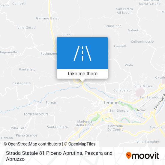 Strada Statale 81 Piceno Aprutina map