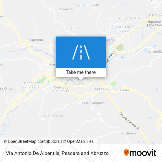 Via Antonio De Albentiis map