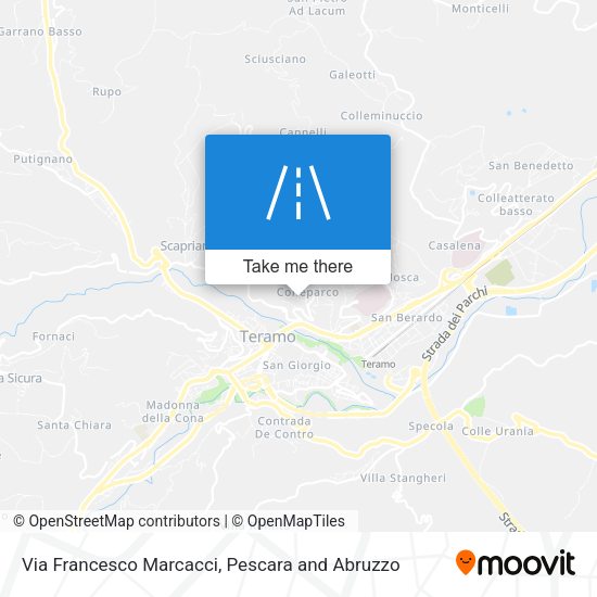 Via Francesco Marcacci map