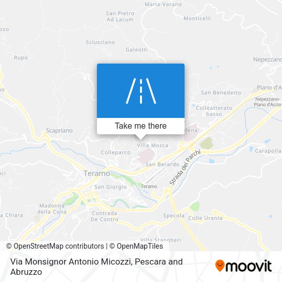 Via Monsignor Antonio Micozzi map