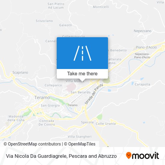 Via Nicola Da Guardiagrele map