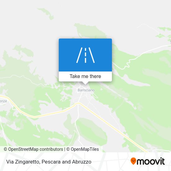 Via Zingaretto map
