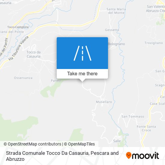 Strada Comunale Tocco Da Casauria map