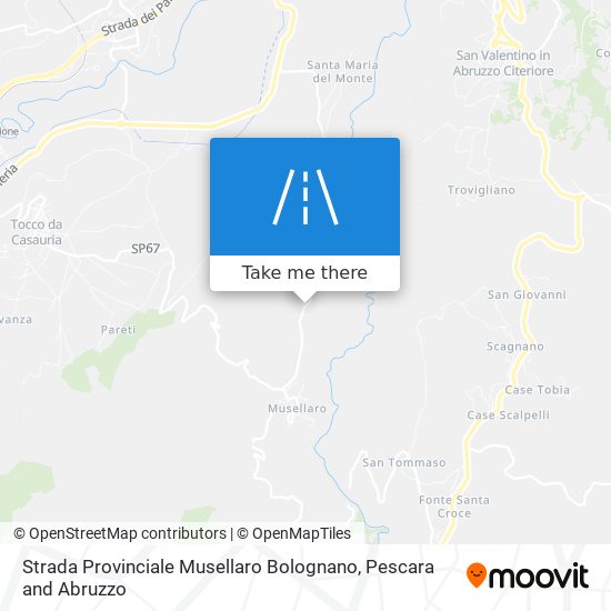 Strada Provinciale Musellaro Bolognano map