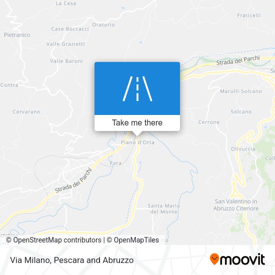 Via Milano map
