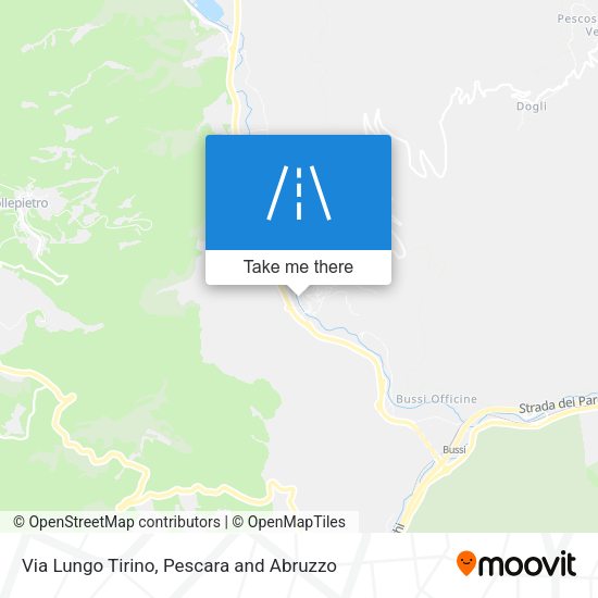 Via Lungo Tirino map