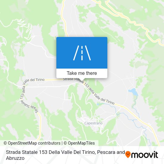 Strada Statale 153 Della Valle Del Tirino map