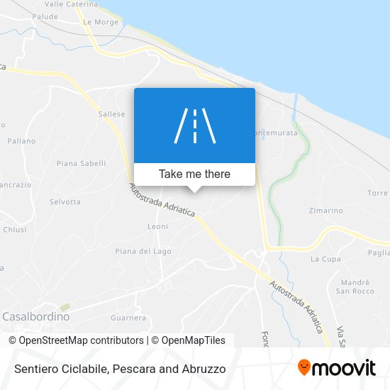 Sentiero Ciclabile map