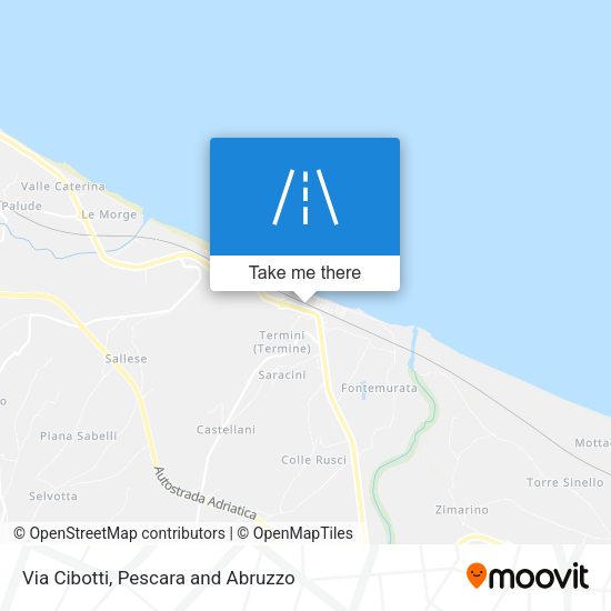 Via Cibotti map