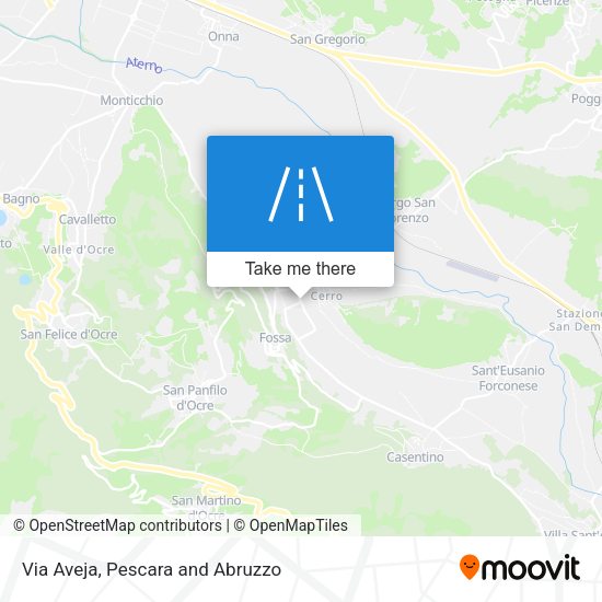 Via Aveja map
