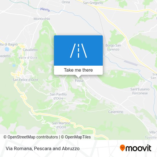 Via Romana map