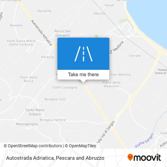 Autostrada Adriatica map