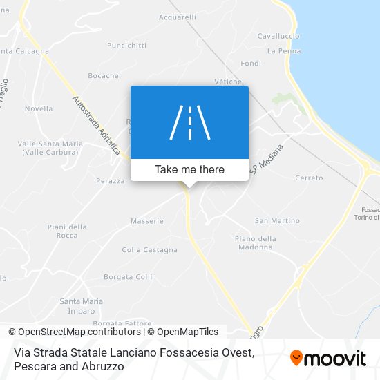 Via Strada Statale Lanciano Fossacesia Ovest map