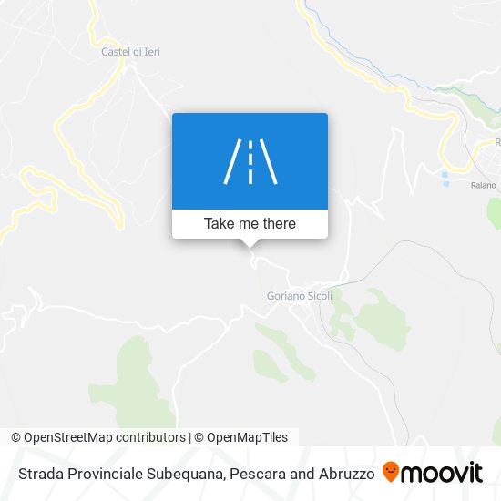 Strada Provinciale Subequana map