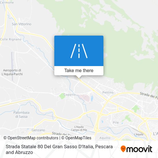 Strada Statale 80 Del Gran Sasso D'Italia map