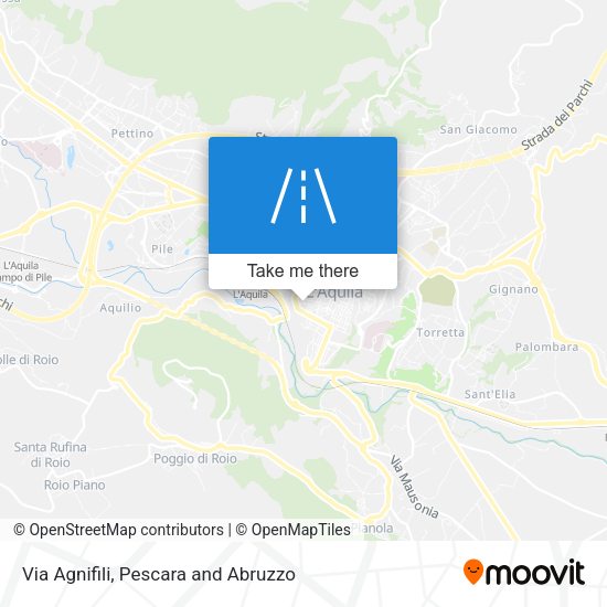 Via Agnifili map