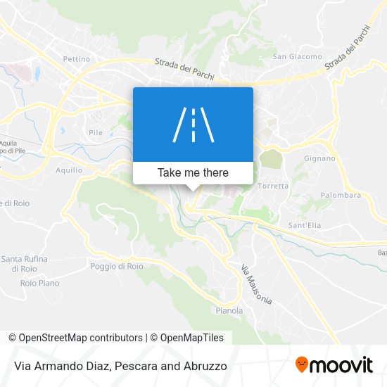 Via Armando Diaz map