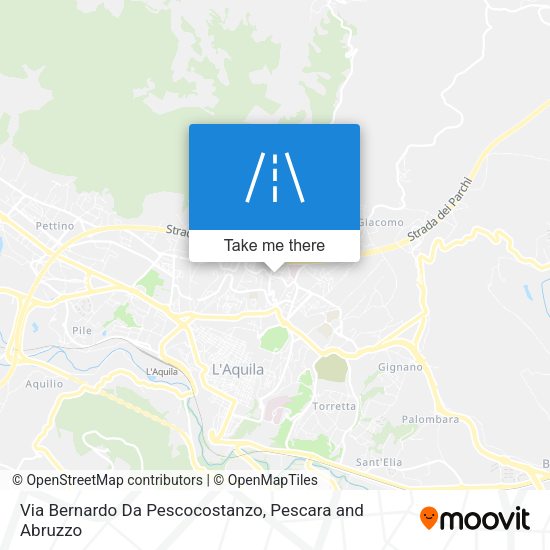 Via Bernardo Da Pescocostanzo map