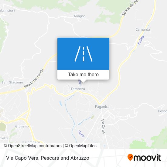 Via Capo Vera map