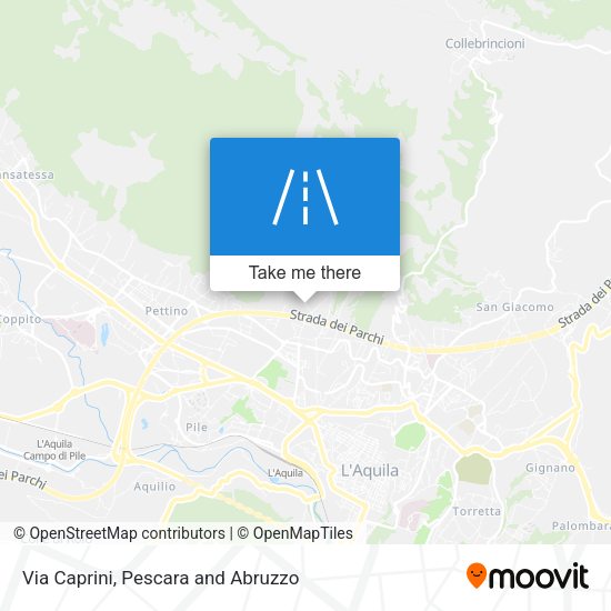Via Caprini map