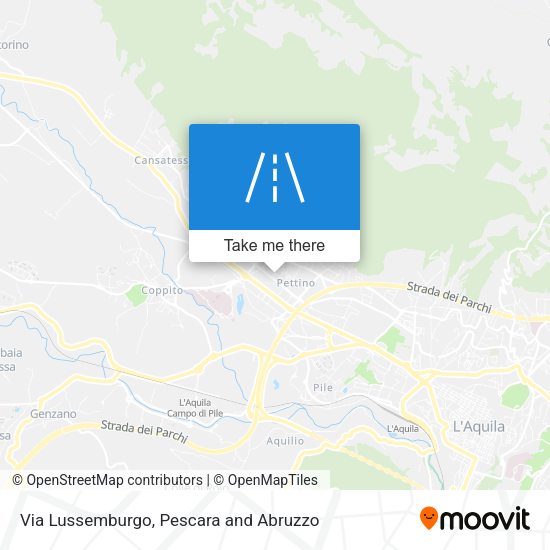 Via Lussemburgo map