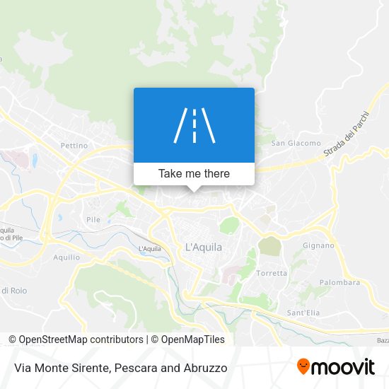 Via Monte Sirente map
