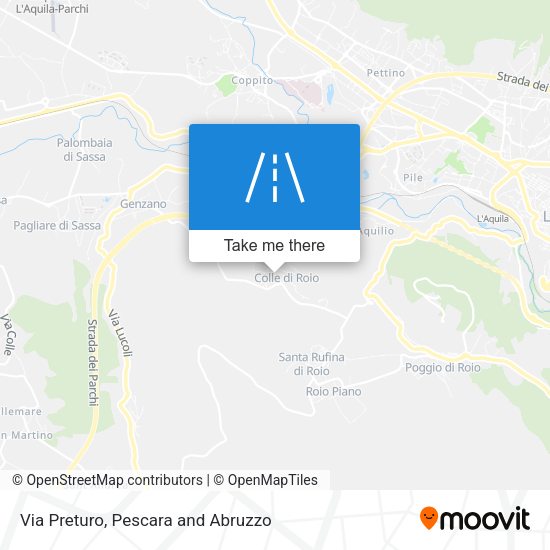 Via Preturo map