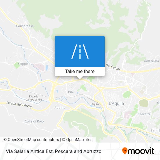 Via Salaria Antica Est map