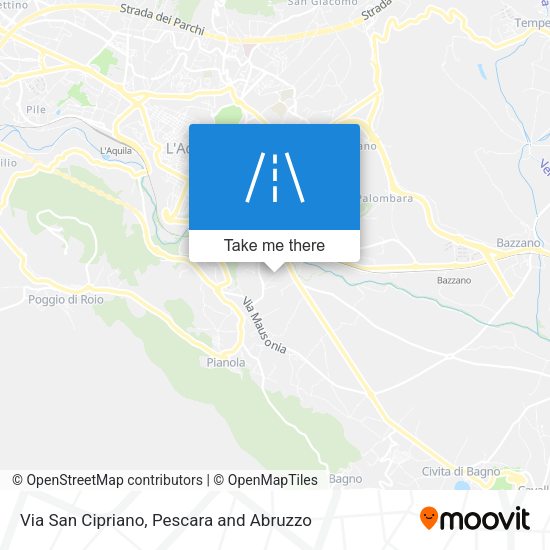 Via San Cipriano map
