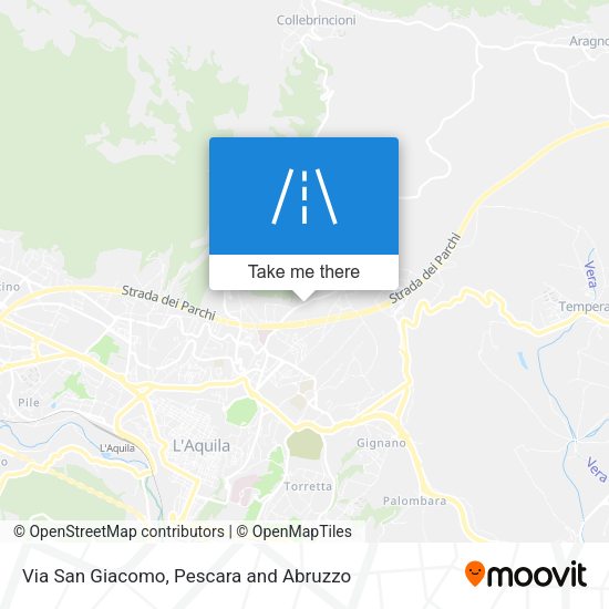 Via San Giacomo map