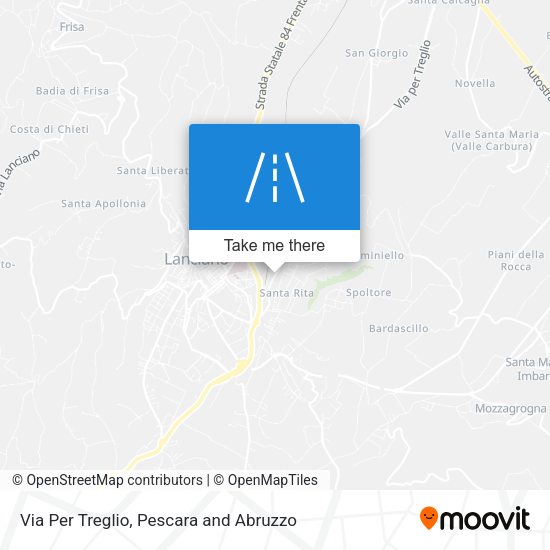 Via Per Treglio map