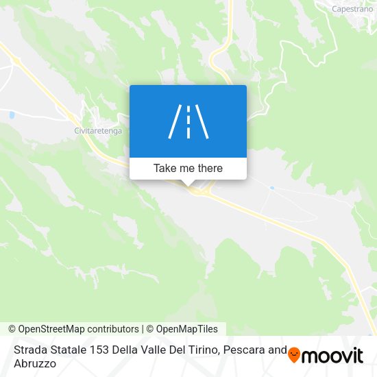 Strada Statale 153 Della Valle Del Tirino map