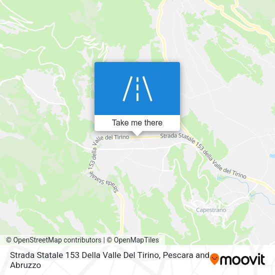 Strada Statale 153 Della Valle Del Tirino map